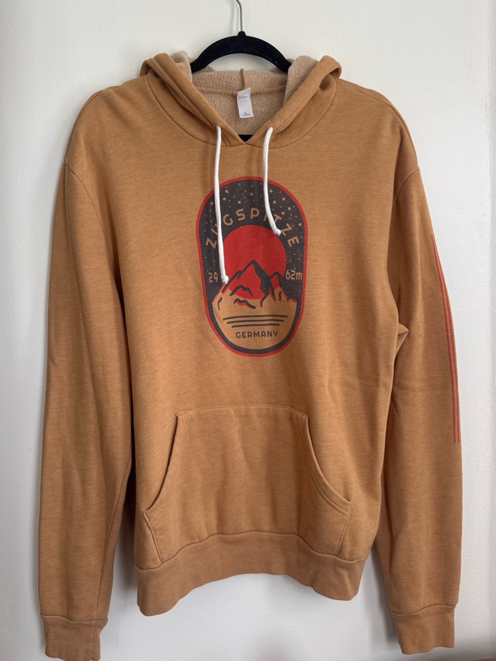 Alternative GermanyTan Graphic Hoodie with Mountain Patch